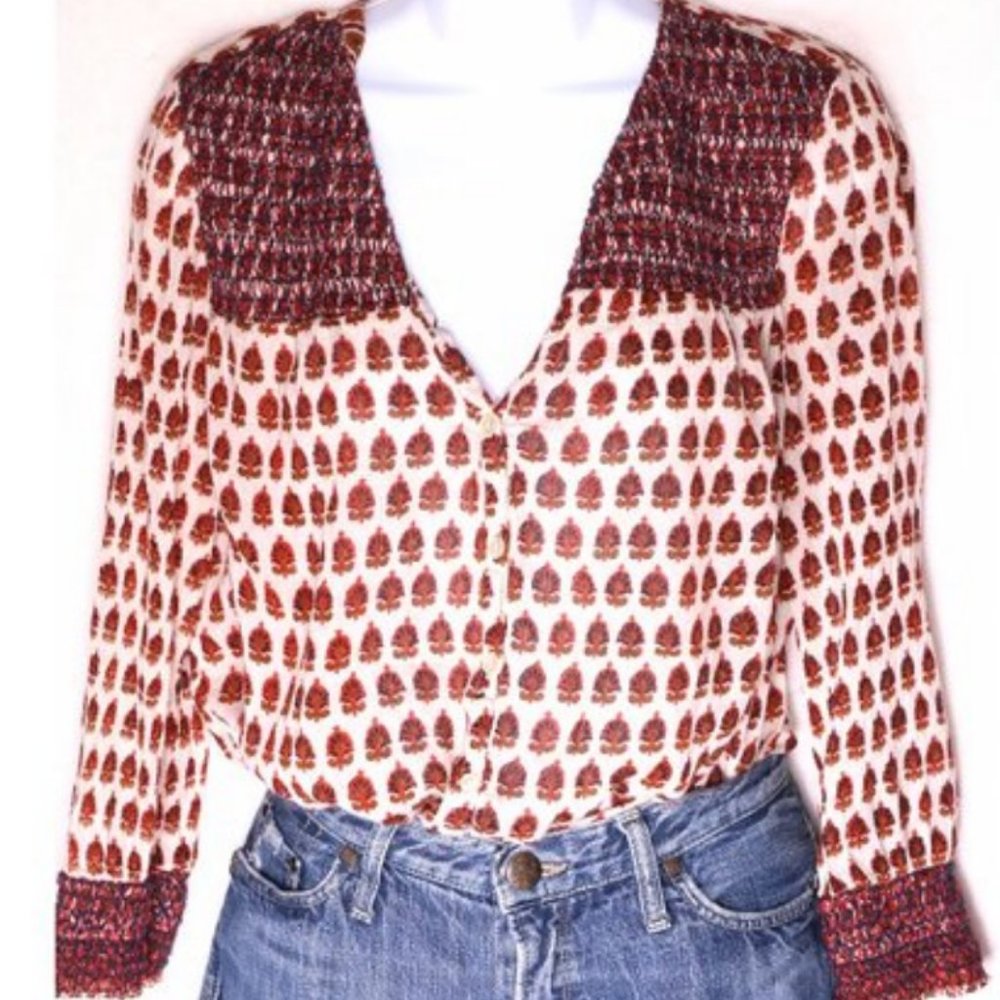 Lucky Brand Live In Love Printed  Shirt XL